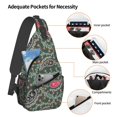 thumbnail image 3 of Sling Bag for Men, Paisley Pattern No.9091 Fanny Pack Crossbody Bags Shoulder Chest Bag, Small Gym Bag Anti Theft Crossbody Backpack Daypack for Travel Sports Running Hiking, 3 of 7