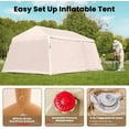 thumbnail image 5 of Inflatable Tents for Camping, Blow Up Tent with Hand Pump, Easy Setup Inflatable Camping Tent with Stove Jack, Waterproof Oxford Air Glamping Tents for Camping Adult 8-10 Person, 5 of 11