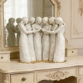thumbnail image 5 of Qiweii Artisanal White Marble Effect Friendship Statue Decor for Home and Gift, 5 of 6