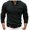 Black, variant on Mens Shirts - Male Shirt Quarter Zip Work Daily Wear Long Sleeve Comfortable Plain Pocket Regular Fit Top,Mens Fall Shirts,Color:White,Size:M