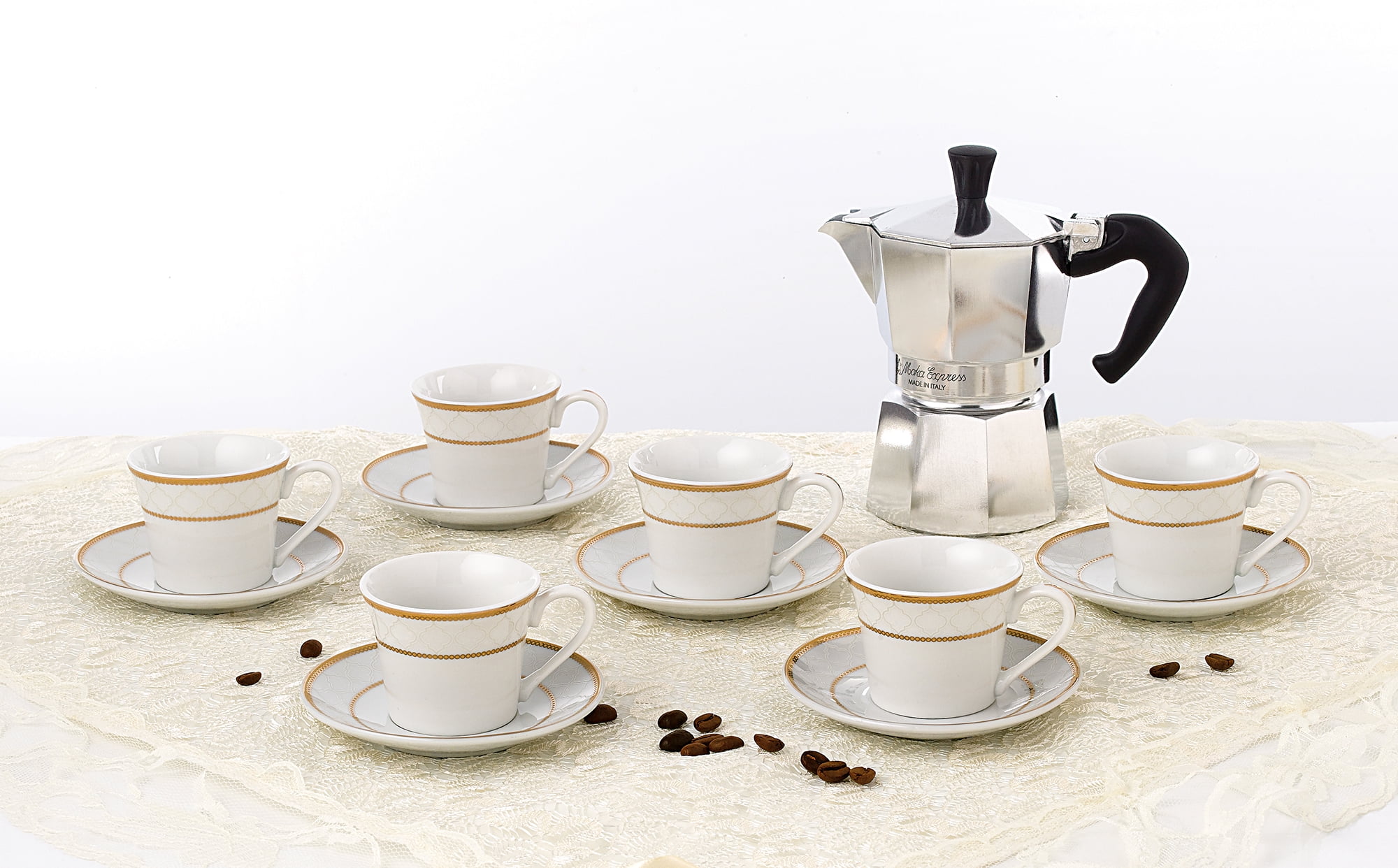 Ceramic Colorful 6 Espresso Cups Set, 6 Stoneware Elegant Espresso Cups Set,  Pottery Espresso Set, Gift for Coffee Lovers, Coffee Mug Set 