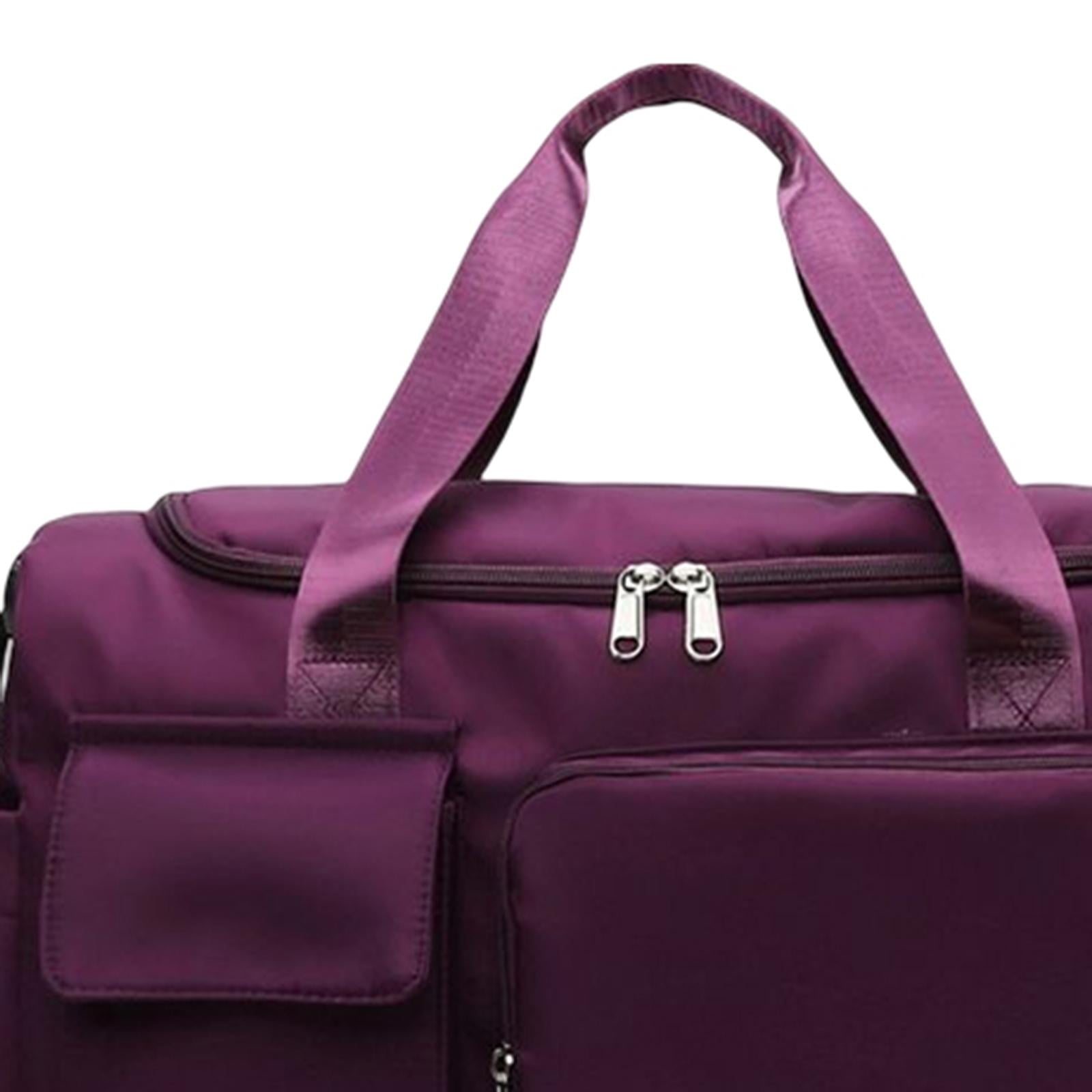 Waterproof Sports Duffel Tote Handbag Wet Pocket Shoulder Bag for Men Women Red
