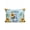 Blue, variant on 1 Pack Outdoor Throw Pillow, Sunflower Gnomes Waterproof Pillow with Insert Included, Summer Botanical Floral Teal Striped Decorative Accent Cushion Sofa Pillows for Patio Porch, 16 x 16 In