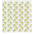 thumbnail image 3 of Ambesonne Floral Shower Curtain, Lily Flowers Sketch Art, 69"Wx84"L, Yellow Grey, 3 of 5