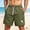 Army Green, variant on Mens Hawaiian Shorts Crinkle Gauze Bermuda Drawstring Summer Beach Shorts Regular Fit Quick Dry