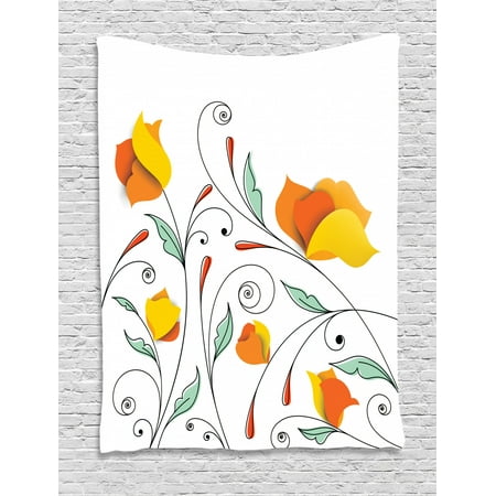 Floral Tapestry Bouquet With Swirled Branches Romantic Paper