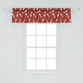 thumbnail image 2 of Ambesonne Mushroom Window Valance, Psychedelic Amanita, 42" x 12", Burnt Sienna Red White, 2 of 3