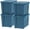 Navy, variant on IRIS USA 20 Gallon Utility Totes with Easy-Grip Handles, 4 Pack - Black, Heavy-Duty Durable Stackable Storage Containers, Large Garage Organizing Bins Moving Tubs, Rugged Sturdy Camping Equipment