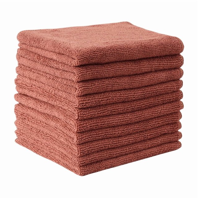 10/5/3/1pcs Thicken Microfiber Car Cleaning Towels Soft Quick Drying Windows Mirrors Wiping Rags Home Double Layer Clean Cloths Coffee 20PC