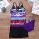 thumbnail image 2 of 3PCS Kids Girls Beachwear Sets Tankini Floral Printed Swimsuit Swimwear Bathing Suit Set Tops with Bottoms for Teenage Girls6 Gong Bohan LED, 2 of 2