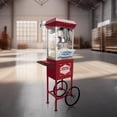 thumbnail image 5 of 12oz Vintage Popcorn Machine Cart, 48-Cup Movie Theater Style Popcorn Maker on Wheels, Commercial Grade Red Popper with Stainless Steel Kettle for Home Theater, Party, Business, 5 of 6