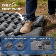 thumbnail image 5 of COTINSE Ultralight Double Camping Sleeping Pad with Built-in Foot Pump, 2 Person, Gray, 5 of 7