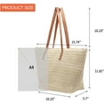 thumbnail image 6 of Straw Beach Tote Bag for Women Large Woven Shoulder Handbag Straw Bag for Summer Beach Vacation, 6 of 7
