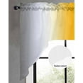 thumbnail image 3 of Gray Yellow Kitchen Curtains Swag Valance for Windows/Bathroom/Cafe, Modern Gradient Geometric Rod Pocket Drape Panel Swag Curtain Valance for Bedroom/Living Room 55''x36'', 3 of 6