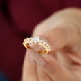 thumbnail image 2 of 1 CT Marquise and Round Moissanite Ring for Women, Moissanite Solitaire Engagement Ring in Gold, Moissanite Engagement Ring, 10K Yellow Gold, US 7.25, 2 of 8