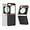 Black&Red, variant on Aramid Fiber Case for Samsung Galaxy Z Flip 5 Case Aramid Fiber Thin Fit Slim Minimalist 6 FT Military Grade Drop Protection Case with Wireless Charging, Black