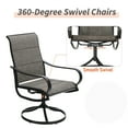 thumbnail image 4 of Sophia & William Patio Dining Swivel Padded Textilene Chairs Set of 2, 4 of 6