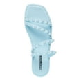 thumbnail image 3 of STEVE MADDEN Womens Light Blue Studded Strappy Skyler-j Square Toe Block Heel Slip On Slide Sandals Shoes 6 M, 3 of 4