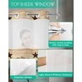 thumbnail image 4 of No Hook Shower Curtain with Snap-in Liner, Texas Star Country Waterproof Fabric Bathroom Curtains, Western Old Wooden Board Vintage Bath Curtains & Mesh Top Window 66"x72", 4 of 6