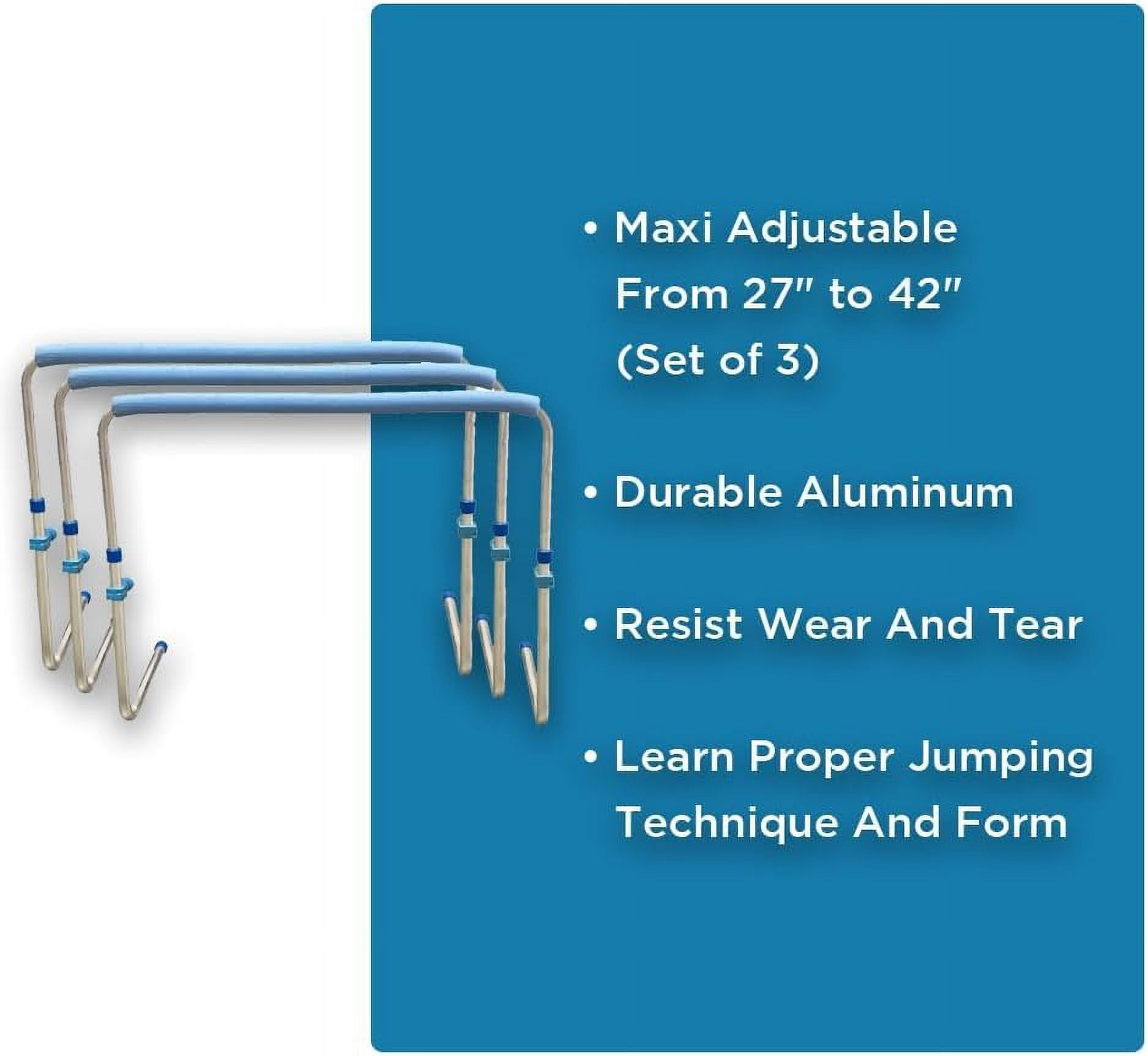 Amber Sporting Goods Enhanced Training Agility Hurdles: Premium Self-Return Aluminum Set for Track, Field, Soccer, Football - Adjustable 27" to 42" - Versatile Performance Tools (Set of 3)