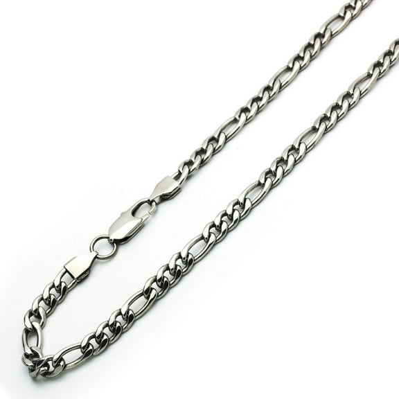6mm Stainless Steel Chain Necklaces Figaro Link Chain ( Available Length 20", 22", 24", 30")