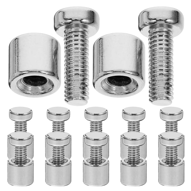 12 Sets Stand Off Fixings Advertising Screw Sign Holders Standoff Screws Standoff Wall Fixings