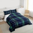 thumbnail image 3 of Manfei Geometric Plaid 3 Pieces Queen Comforter Set for Teens Female Men,Retro Grid Ultra Soft Bedding Sets,Vintage Buffalo Bedding Comforter Set,Ultra Soft Home Decor,Reversible, 3 of 8