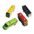 thumbnail image 4 of Runquan 4 Pieces Kids Diecast Metal Alloy Pull Back Bus for 1:64 Scale Game, 4 of 8