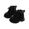 thumbnail image 3 of THDHVS Toddler Snow Boots,Winter Boots for Boys,Boys Solid Color Snow Boots with Fleece Lining Slip-Resistant Sole and Ankle Height for Winter Play and Outdoor Activities Black 4-4.5 Years, 3 of 7