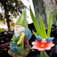 thumbnail image 6 of 2 Pcs Miniature Gardening Gnomes Set Waterproof Lucky Hand Painted Gnome Figurines Flower Statue, 6 of 21