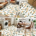 thumbnail image 6 of 2.7x5 Area Rugs, Carrots Easter Non-Skid Rubber Backing Large Rectangle Rugs - Living Room Bedroom Home Office, Watercolor Orange Green Vegetable Indoor Floor Mat Carpets Washable Rug, 6 of 9