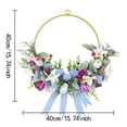 thumbnail image 3 of Corona de primavera para la puerta principal | Corona floral con marco de metal para decoración durante todo el año | Corona de flores artificiales para decoración de paredes interiores y exteriores, 3 of 8