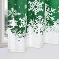 thumbnail image 7 of Christmas Kitchen Curtains, Green Velvet Cafe Curtains, Floral Snowflake Decoration, Thermal Insulated Room Darkening (26" W x 24" L, Set of 2), 7 of 7