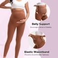 thumbnail image 4 of INNERSY Maternity Leggings Over the Belly High Waisted Pregnancy Yoga Pants for All Stages(XL,Dark Coffee), 4 of 9