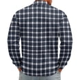 thumbnail image 6 of Men's Plaid Waffle Knit Sweatshirt Quarter Zip Pullover Stand Collar Long Sleeve Loose Fit Casual Sweatshirt For Fall Winter Daily Wear, S, 6 of 7