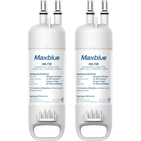 Maxblue Refrigerator Water Filter, 2 Filters (Package May Vary)