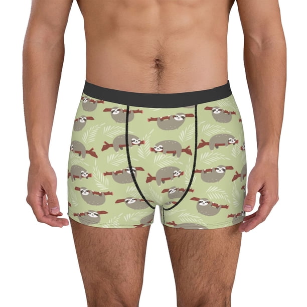 Fotbe Twig Sloth Calzoncillos Tipo Boxer con Bolsa de Soporte Total para Hombre, X-Temp Fresco, Transpirable y de Secado Rápido-Small