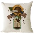 thumbnail image 1 of Up to 65% Off SMihono Independence Day Pillowcase Cartoon Style Linen Digital Printing Pillowcase, 1 of 1