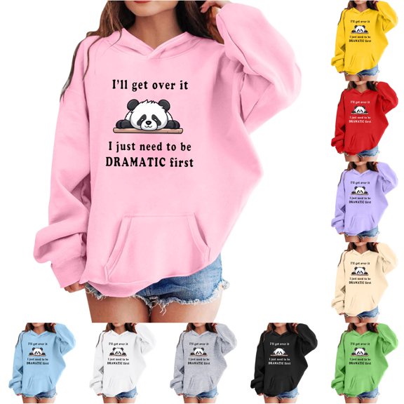 NordicNest Girls Long Sleeve Hooded Sweatshirt Casual Pullover With Print Soft Lined Jacket Top For Play And Everyday Wear Youth Sizes In Various Cute Designs caps Jacket