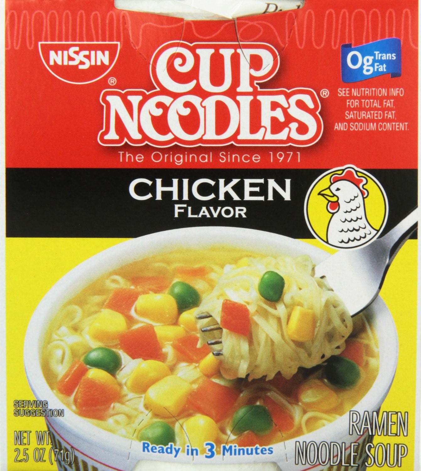 Nissin Cup Noodles, Chicken, 2.5 Oz - Walmart.com