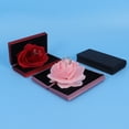 thumbnail image 6 of Romantic Red Rose Flower Ring Box Gift for Her Foldable Heart Jewelry Case Holder for Proposal Engagement Wedding Valentine's Day-Red, 6 of 10
