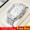 thumbnail image 2 of ZUNPAI Watches for Men with Luminous Calendar Waterproof, Men's Wristwatch Fashion Quartz Analog Leather Steel Strap Watch, 2 of 8