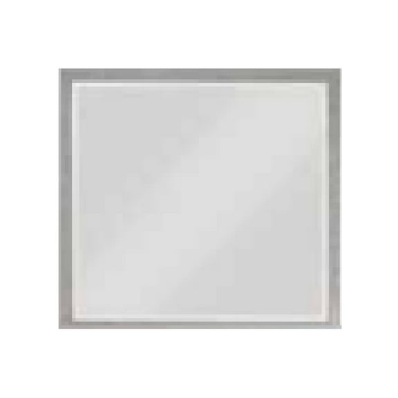Benjara Jody 38 Inch Wall Mirror, Rectangular Wood Frame, Gray - Grey