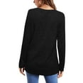 thumbnail image 6 of Ounisa Women's Long Sleeve Thermal Shirt Light Fleece Tops Spring 2025 Crew Neck Casual Basic T-Shirts for Women, 6 of 8