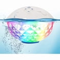 thumbnail image 1 of wonima02 Floating Pool Speaker w/Colorful Lights, Portable Wireless Pool Speaker Bluetooth Waterproof IP68, Built-in Mic & Crystal Clear Sound Floating Hot Tub Speakers for Pools Party Outdoor (White), 1 of 1