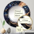 thumbnail image 3 of Designart "Mystic VORTEX I" Abstract Round Wall Mirror - Modern Oval Printed Decorative Oversized Mirror - Multiple Color Options, 3 of 5