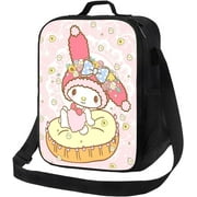 Kuromi My Bunny Melody Lunch Bag, Insulated Reusable Durable Lunch Bag, Portable Cooler Lunchbox For Hiking Beach Camping Kawaii Cure Melody Merch