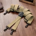 thumbnail image 5 of Buyless Fashion Heavy Duty 2 Pack Suspenders for Men - 48" Adjustable Straps 1 1/2" - X Back with Strong Hooks - 5146-2-Tan, 5 of 7