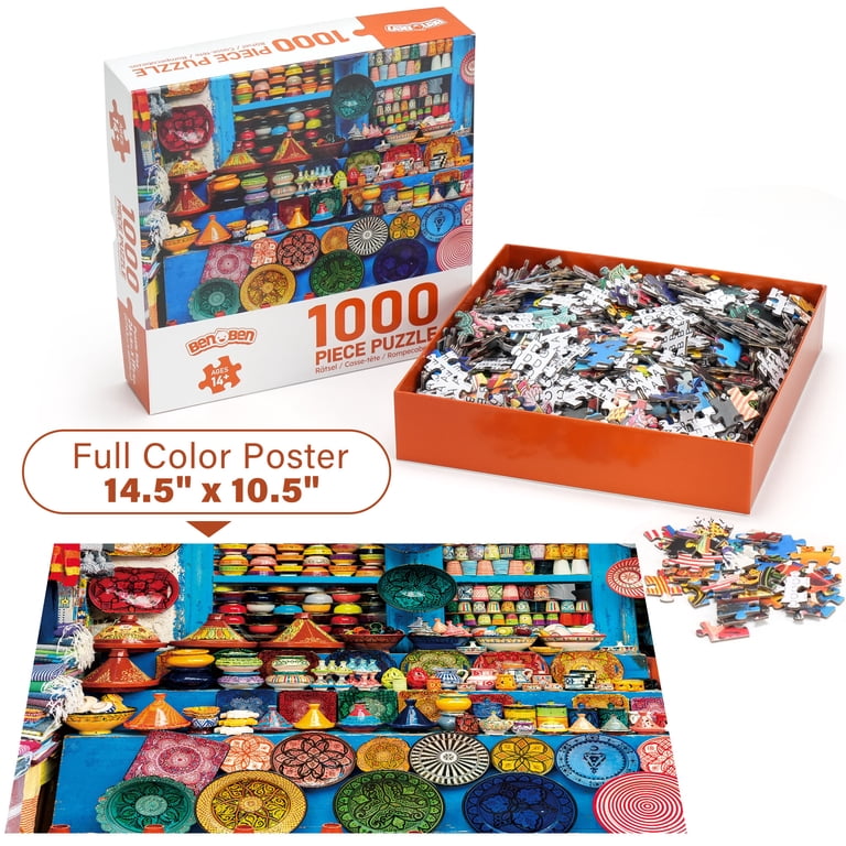 BenBen 1000 Piece Vibrant Ceramics Shop Jigsaw Puzzle photo 4