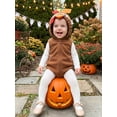 thumbnail image 3 of Cjfdfy Newborn Baby Boy Girl Thanksgiving Turkey Costume,Fleece Hooded Sleeveless Zipper Front Romper,Holiday Cosplay Jumpsuit,Sleeveless Turkey Jacket, 3 of 9